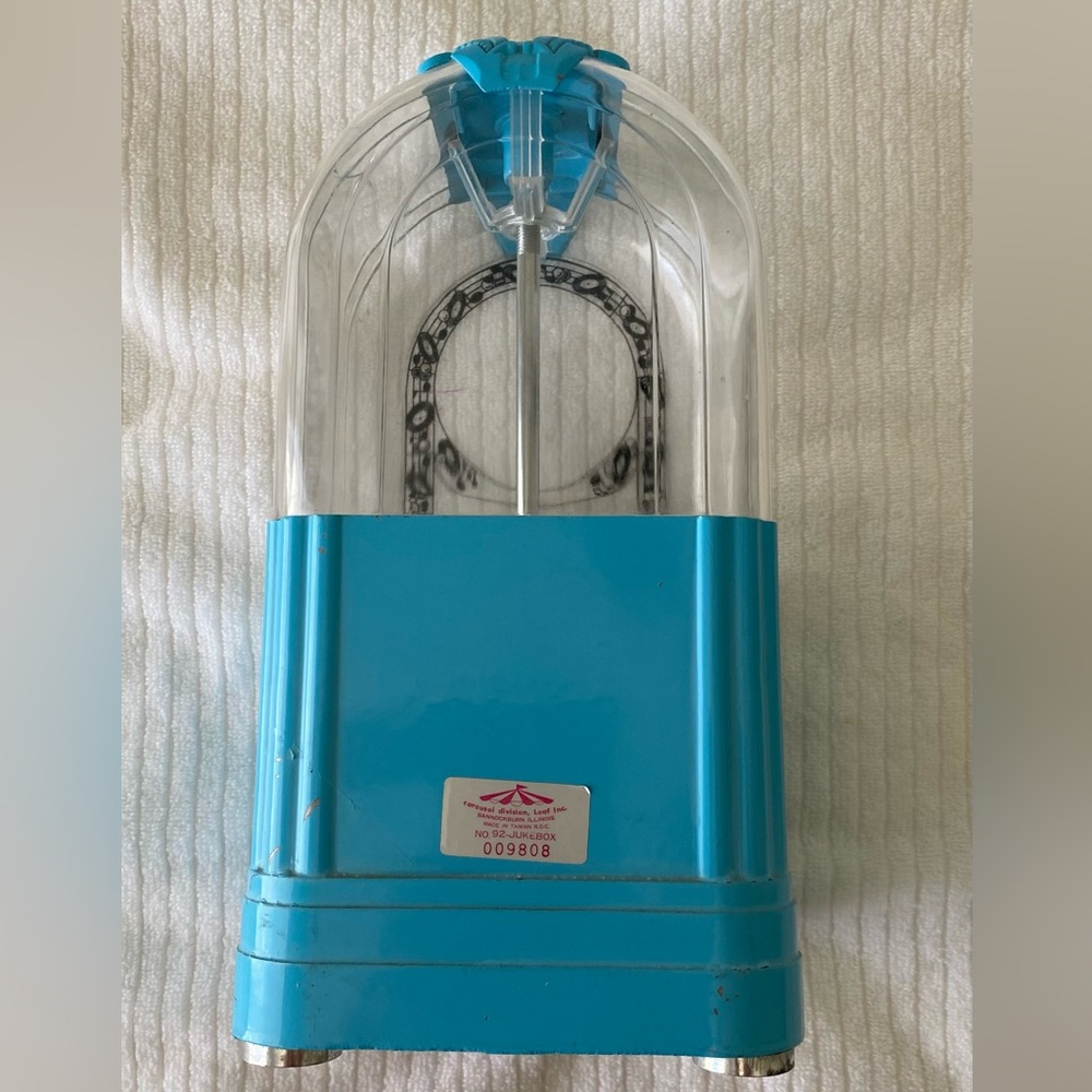 Vintage Classic Carousel Mini Gumball Machine Juke Box Ford Gum Corp Blue